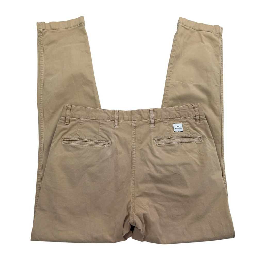 PS Paul Smith Pants Mens 30 X 31 Beige Chino Slim Cotton Canvas Pima Pockets